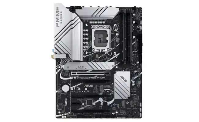 مادربرد ASUS PRIME Z790-P WIFI D5 نمای بالا با سوکت 1700 و پشتیبانی از حافظه  
